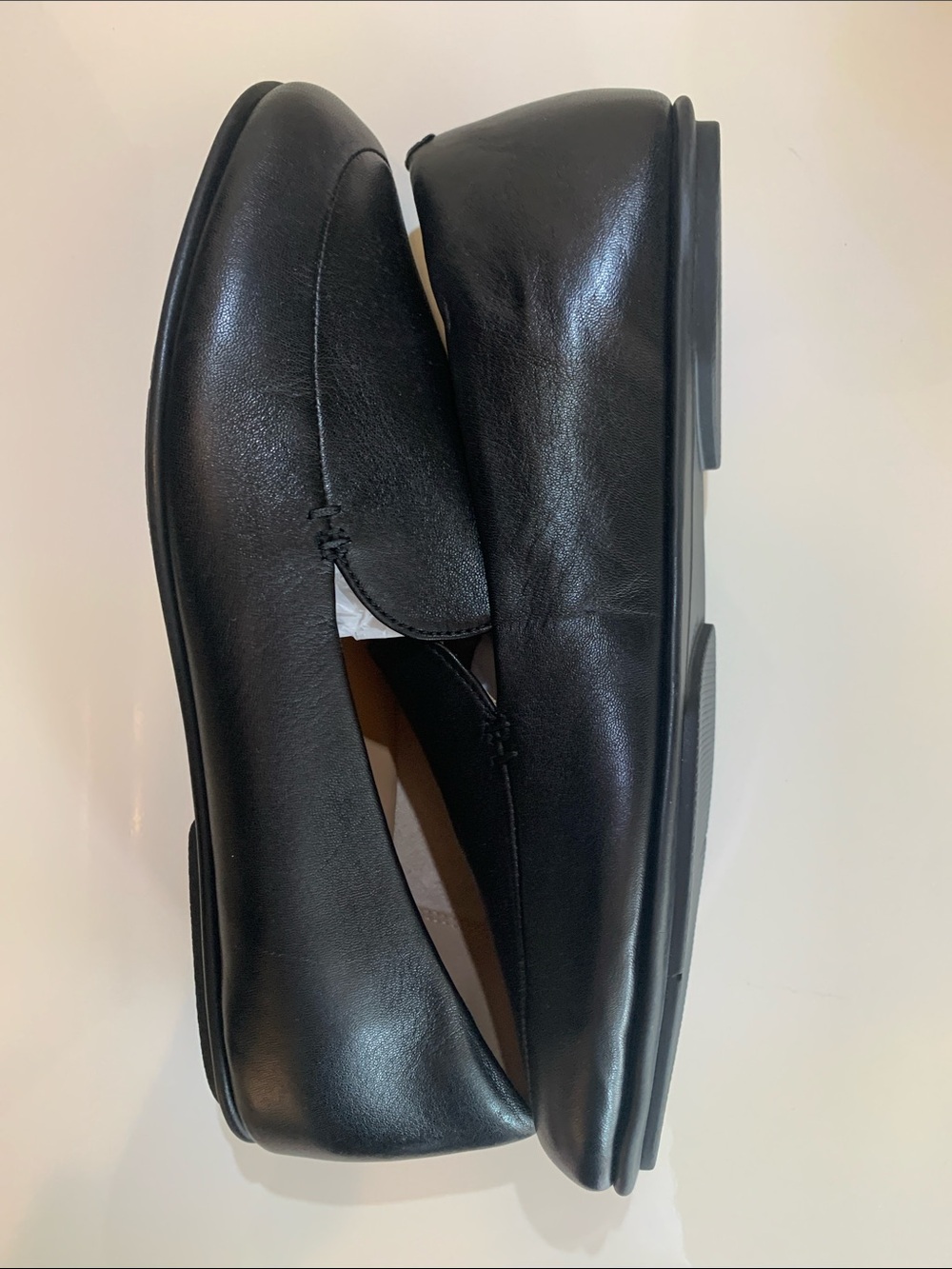 FitFlop Black Leather Slip-On Loafers with Cushioned Insole - Picture 4 of 4